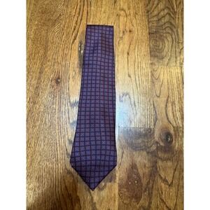 Brooks Brothers Makers Silk Tie Navy Red Geometric Medallion Made in USA Mens
